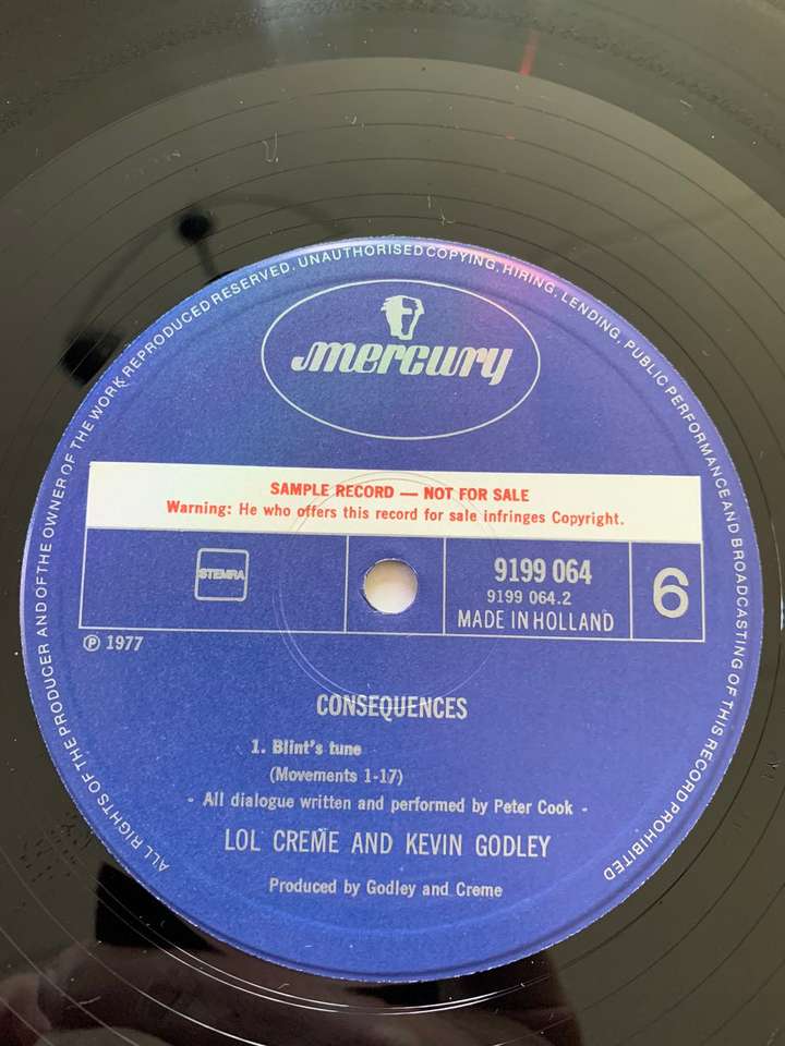 label on disc of Dutch promo