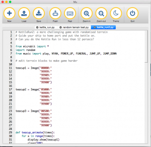 Kettle Run code in Mu