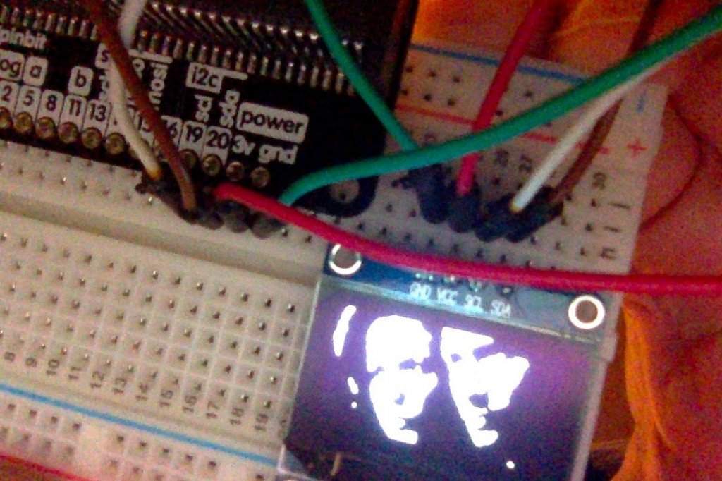 x-files photo on micro:bit OLED display