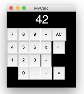 GUI calculator screenshot